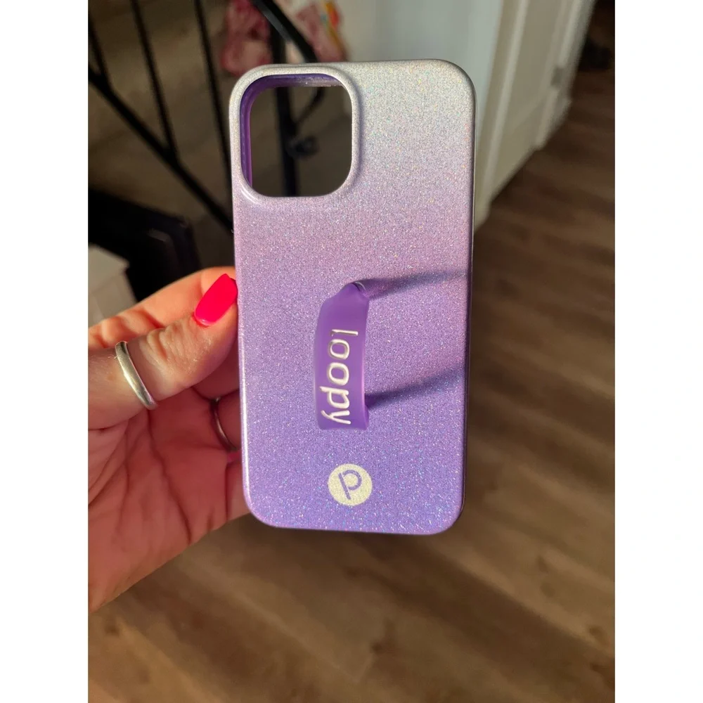 Loopy Case • iPhone 13‎ mini Purple Sparkle Ombré